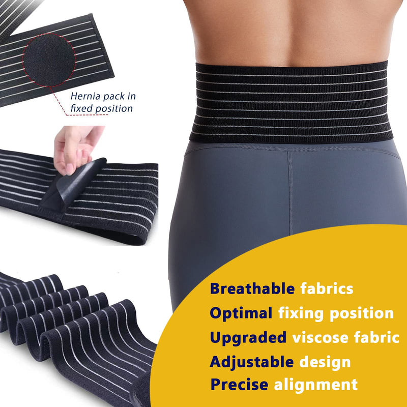 [Australia] - gagaiuco Umbilical Hernia Belt for Men and Women - Abdominal Support Bandage with Compression Pads - Navel, Belly Button, Upper Abdominal and Abdominal Hernia Prevention Aid. L1 