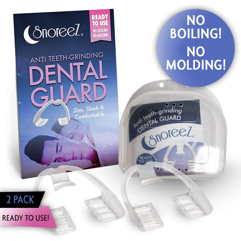 [Australia] - Anti Teeth-Grinding Dental Guard-Ready to use-No Boiling or Molding, Slim, Sleek and Comfortable Works for Upper and Lower Jaw, relieves pain and corrects TMJ and Bruxism 2 Count (Pack of 1) 