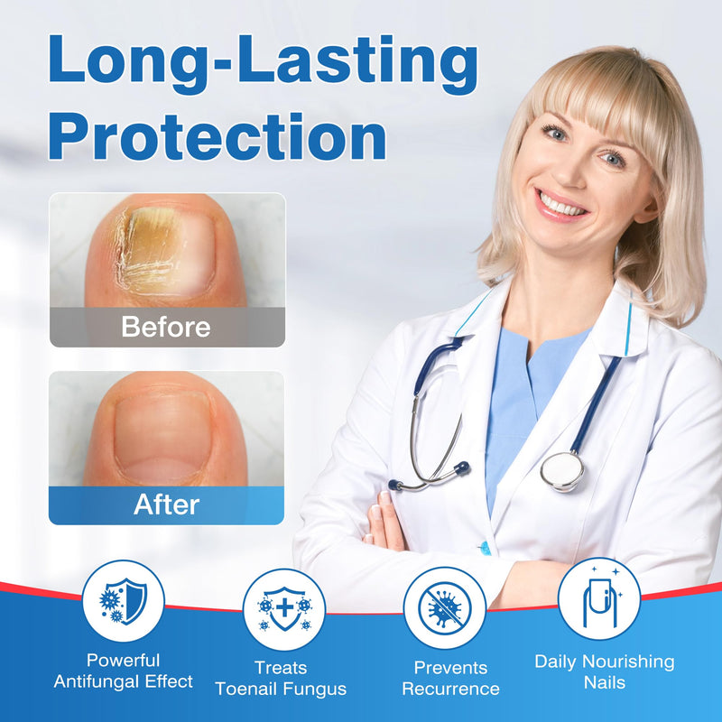 Toenail Fungus Treatment Extra Strength - DR.RAPID Toenail Fungus Treatment Pen with 25% Undecylenic Acid & Tolnaftate, Ideal for Fungus Treatment for Damaged Nails & Fingernails 5ml/0.18FLOZ 3Pcs 1 Fl Oz (Pack of 3)