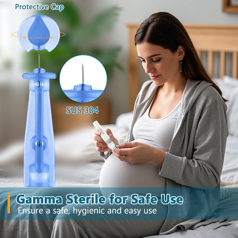 [Australia] - Twist Top Lancets for Lancing Devices, 310 Count, 30 Gauge Lancet for Blood Sugar Test, Diabetic Lancets, Blue, 310 PCS 