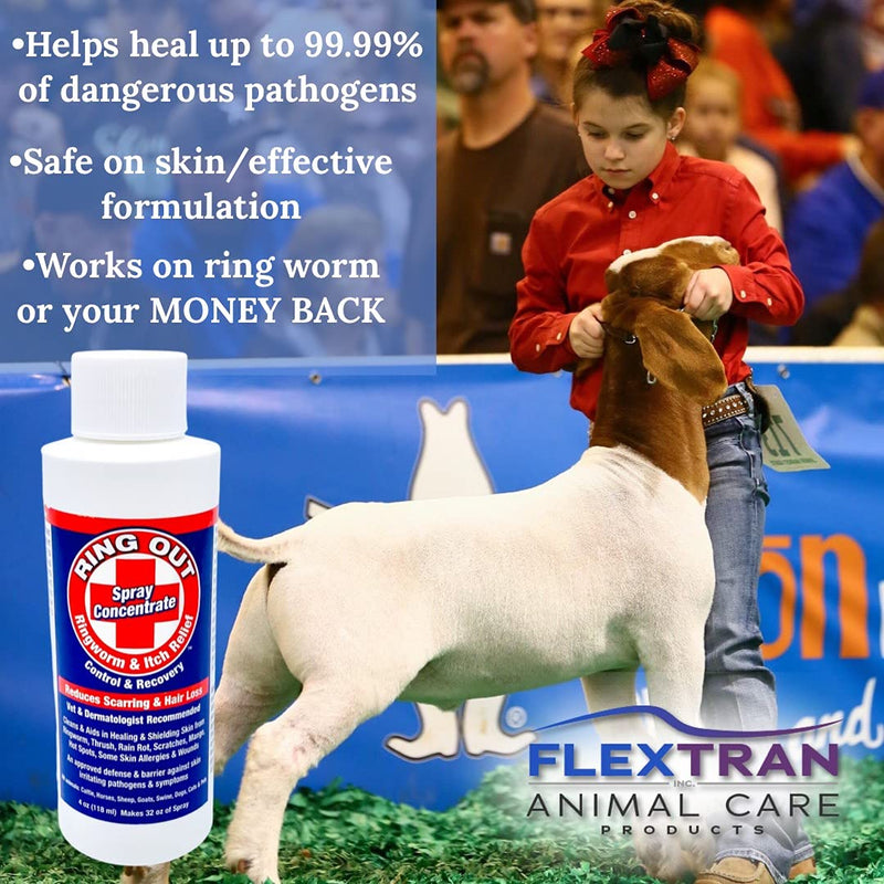 Ring Out - Control and Help Ringworm for Cats, Dogs, Sheep, Goats, Cattle, Horses, all Pets and Livestock makes 32 oz. of Spray - PawsPlanet Australia