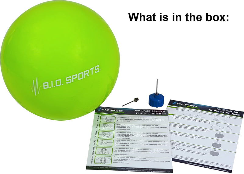 [Australia] - BIO Sports Water Resistance Ball for Low Impact Full Body Pool Workout - Alternative for Foam Dumbbells Green 