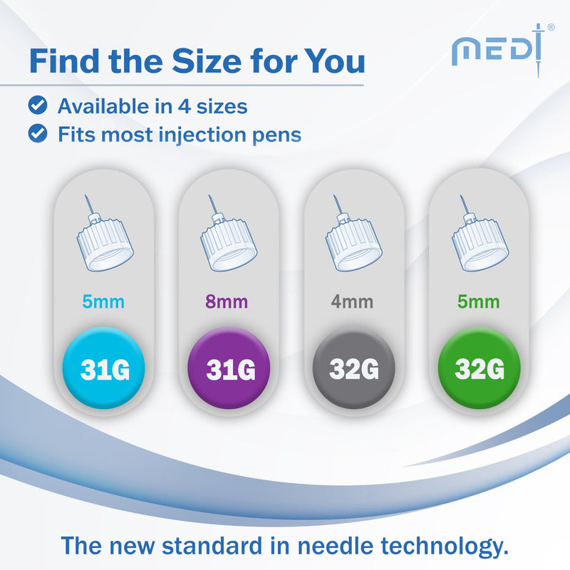 [Australia] - Fine Insulin Pen Needles (31G 5mm) - Diabetic Needles for Insulin Injections, Ultra Fine Compatible with Most Diabetes Pens - 100 Ct, Pack of 2 100 Count (Pack of 2) 