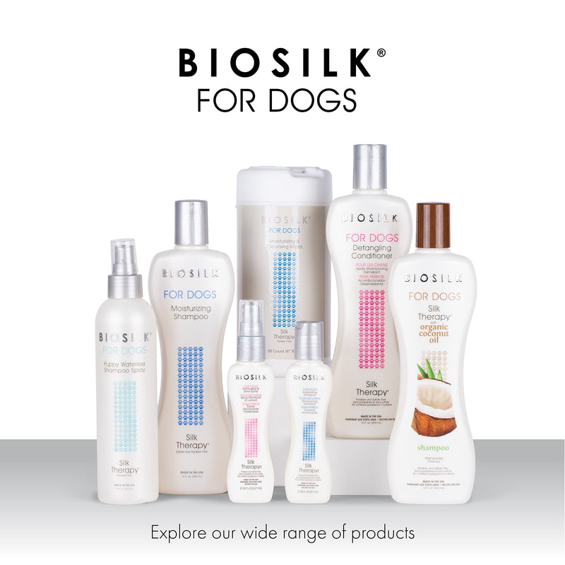 BioSilk for Dogs Silk Therapy Moisturizing Shampoo | Best Moisturizing Shampoo for All Dogs and Dogs With Dry, Itchy, or Sensitive Skin | 12 Oz Dog Shampoo 12 Fl Oz (Pack of 1) - PawsPlanet Australia