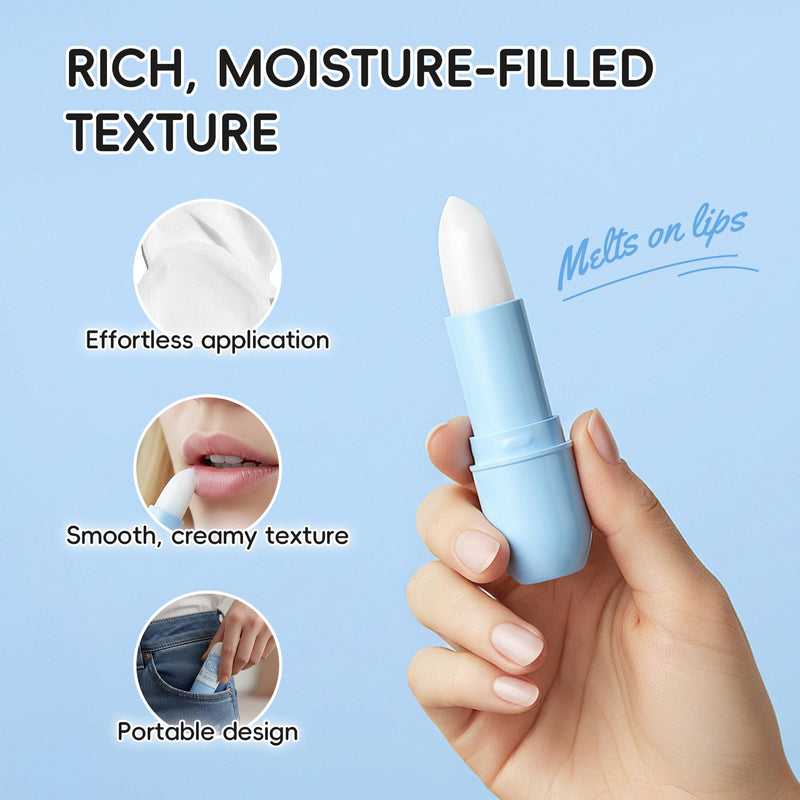 Milk Lip Balm Hydrating, Lip Moisturizer With Hyaluronic Acid, Shea Butter, Vitamin E, Skincare Overnight Lip Repair Stick Treatment Mask, 12hr Long-Lasting Moisture, Gifts for Women, 0.12 oz Transparent - Milk