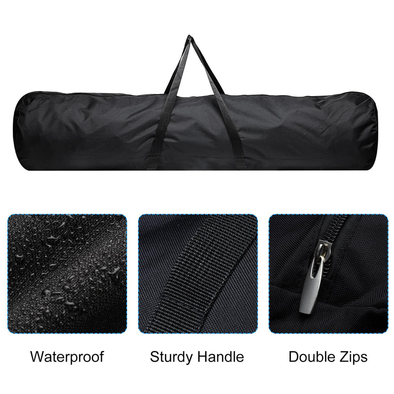 PATIKIL Folding Camping Chair Replacement Bag 47.2" x 11.8", Portable Camping Storage Tent Bag with Handle Strap for Outdoor Camping Hiking Travel, Black 47.2" x 11.8"