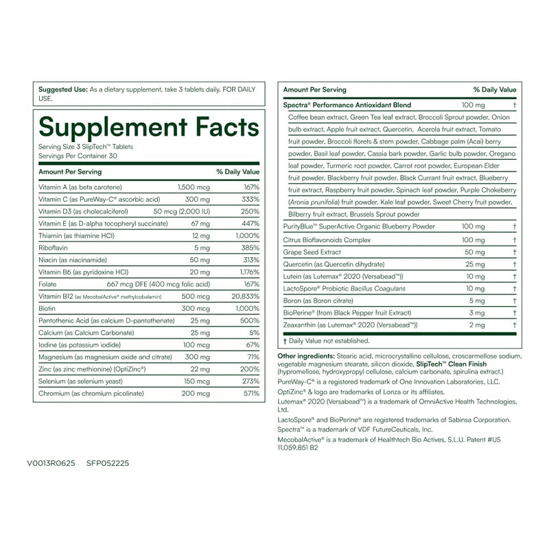 Purity Products Men's Perfect Multi - Vitamins, Minerals & Phytonutrients | Multivitamin Blend - Supports Energy, Vitality and Stamina - Easy to Swallow - 90 Tablets