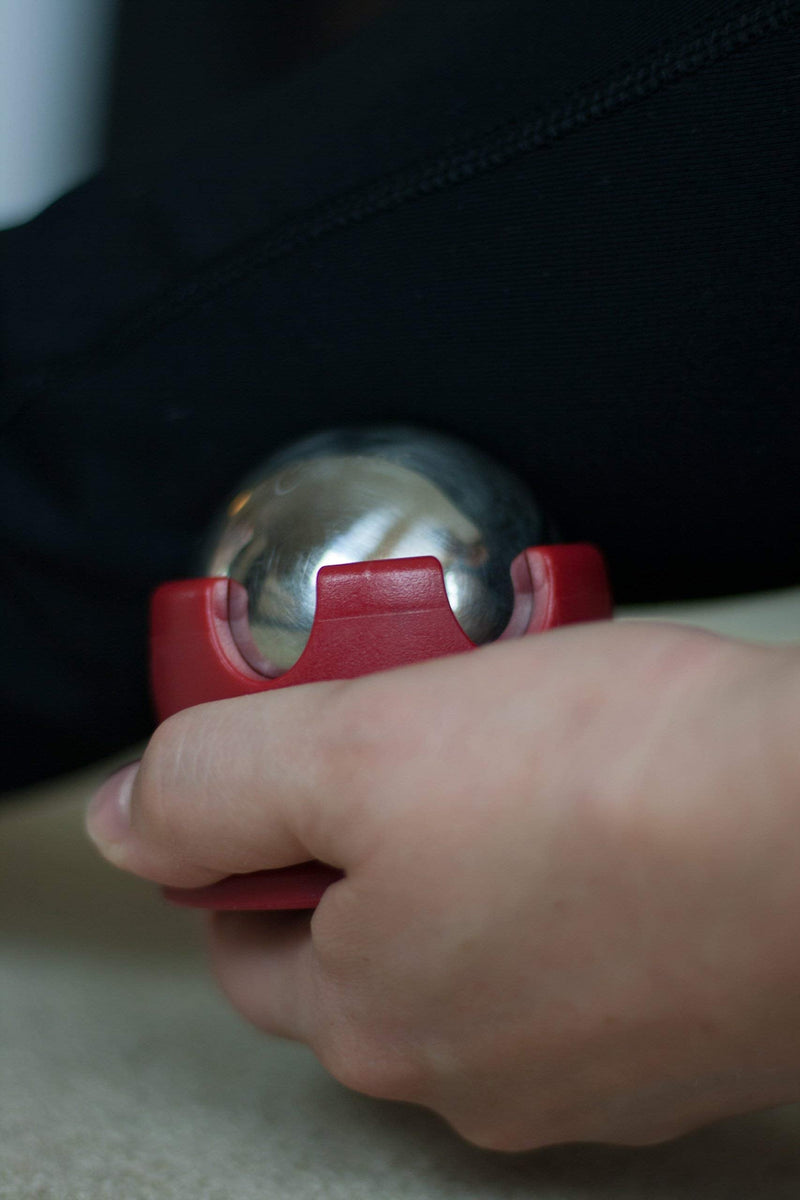 [Australia] - Massage Roller Ball - Stainless Steel Gel Balls for Heat + Ice Therapy - Back, Shoulder, Calf, Foot Massager with Heat or Cold - Myofascial Release - Deep Tissue Trigger Points - Hot Cold Roller.. Red 55mm 