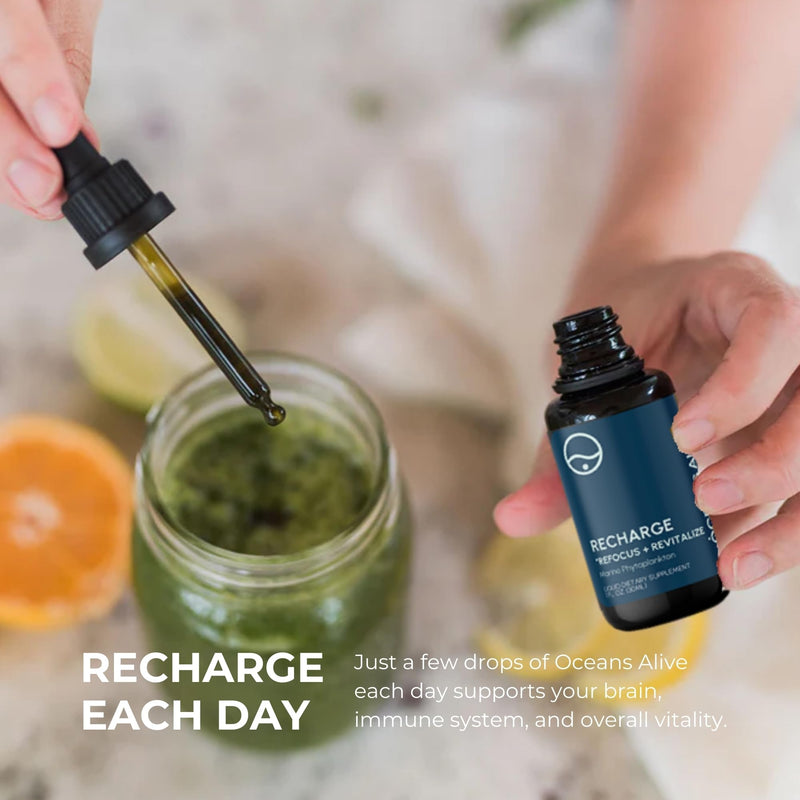 [Australia] - Activation Oceans Alive | 1 fl oz (30 ml) | Marine Phytoplankton Supplement | Chlorophyll & Mineral-Rich Formula for Energy & Focus | Natural Antioxidant Drops 