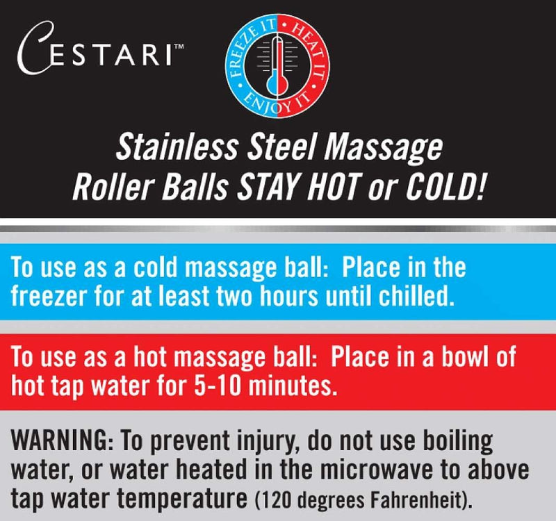 [Australia] - Massage Roller Ball - Stainless Steel Gel Balls for Heat + Ice Therapy - Back, Shoulder, Calf, Foot Massager with Heat or Cold - Myofascial Release - Deep Tissue Trigger Points - Hot Cold Roller.. Red 55mm 