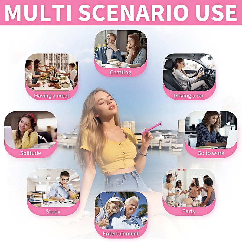 [Australia] - Chewable Essential Oil Breath Stick,Chewable Breather Stick for Fresh Breath,Improving Your Habits of Biting Pen and Help Quit Smoking, Smoking Cessation aids(strawberry) Pink 