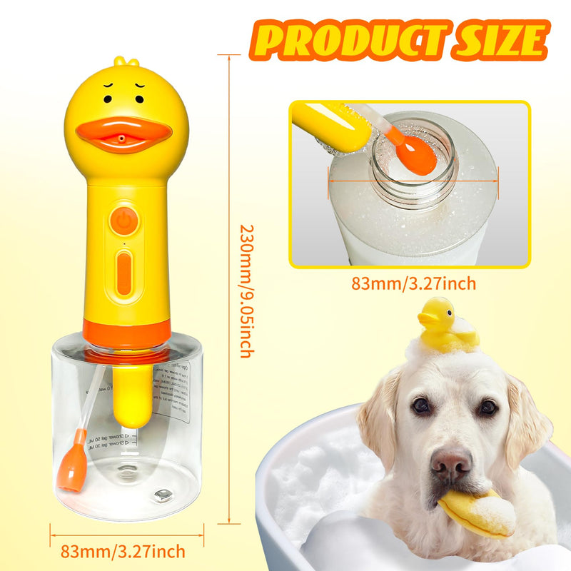 Dog Shampoo Frother,Pet Bath Brush - Deep Cleaning Foam Machine with 350ml Capacity, Dog Soap Dispenser and Shampoo Sprayer, 1200mAh Ultra Long Standby - PawsPlanet Australia