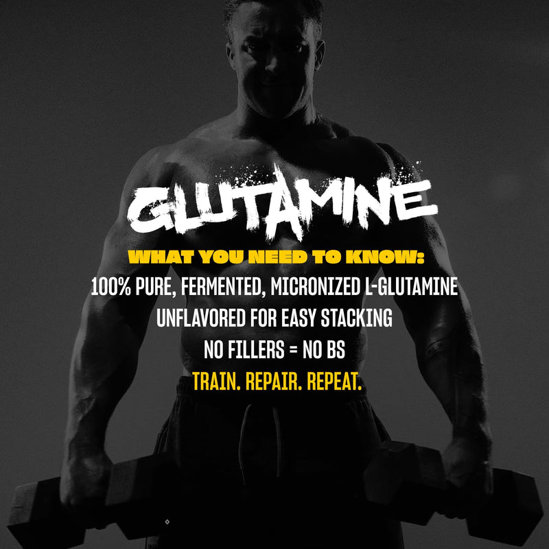 MUTANT Glutamine - 100% Pure Workout Supplement to Help Replenish Glutamine Levels for Improved Muscle Repair, Immune and Digestive System Support After Physical Activity – 300 g – Unflavored