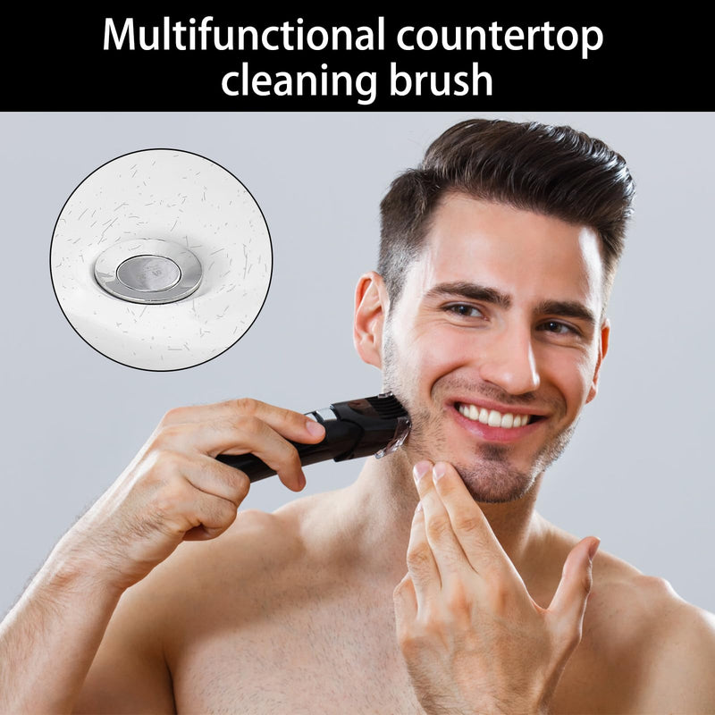 [Australia] - Pack of 2 Beard Sponge, Beard Hair Sponge, Reusable Sponge for Beard Hair, Beard Cleaning Brush, Lightweight, Compact, for Cleaning Beard Remains in the Sink (Black) 