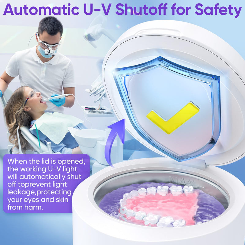 [Australia] - Ultrasonic Retainer Cleaner Machine, 45kHz Retainer Cleaner Machine for Denture Cleaner, 200ML Cleaner Ultrasonic Cleaner for Mouth Guard Cleaner,Night guard, Braces,Rings, Necklaces,White 