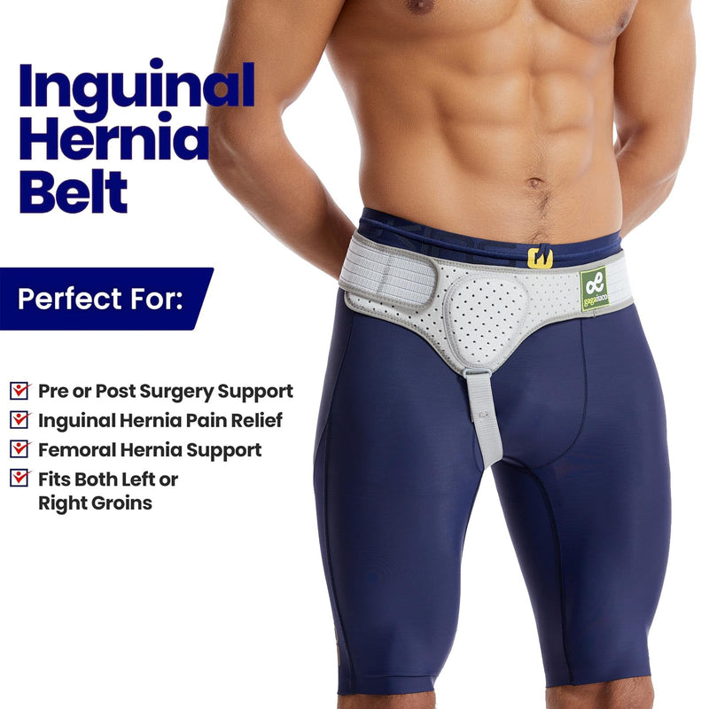 [Australia] - gagaiuco hernia belt; Inguinal hernia belt for men and women - hernia band inguinal hernia bandage can be worn left and right - flexible adjustable inguinal hernia belt-S S 1 