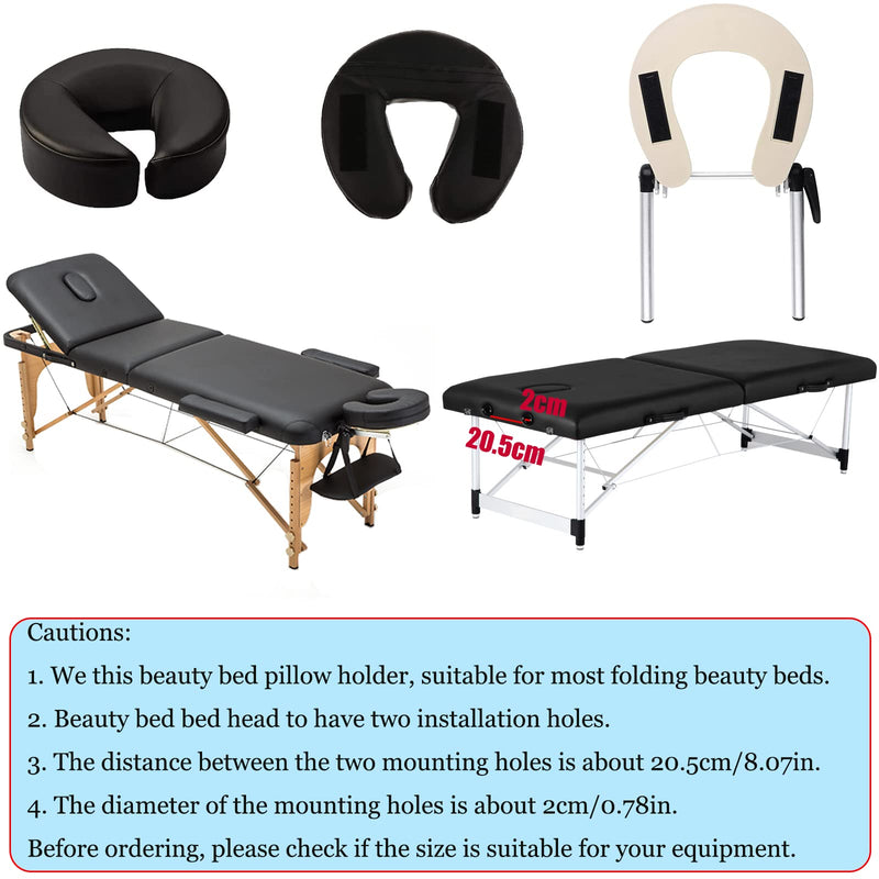 [Australia] - HOINCO Massage Headrest - Aluminum Adjustable U-Shaped Pillow for Bed & Face Cradle - Beauty Spa Equipment 