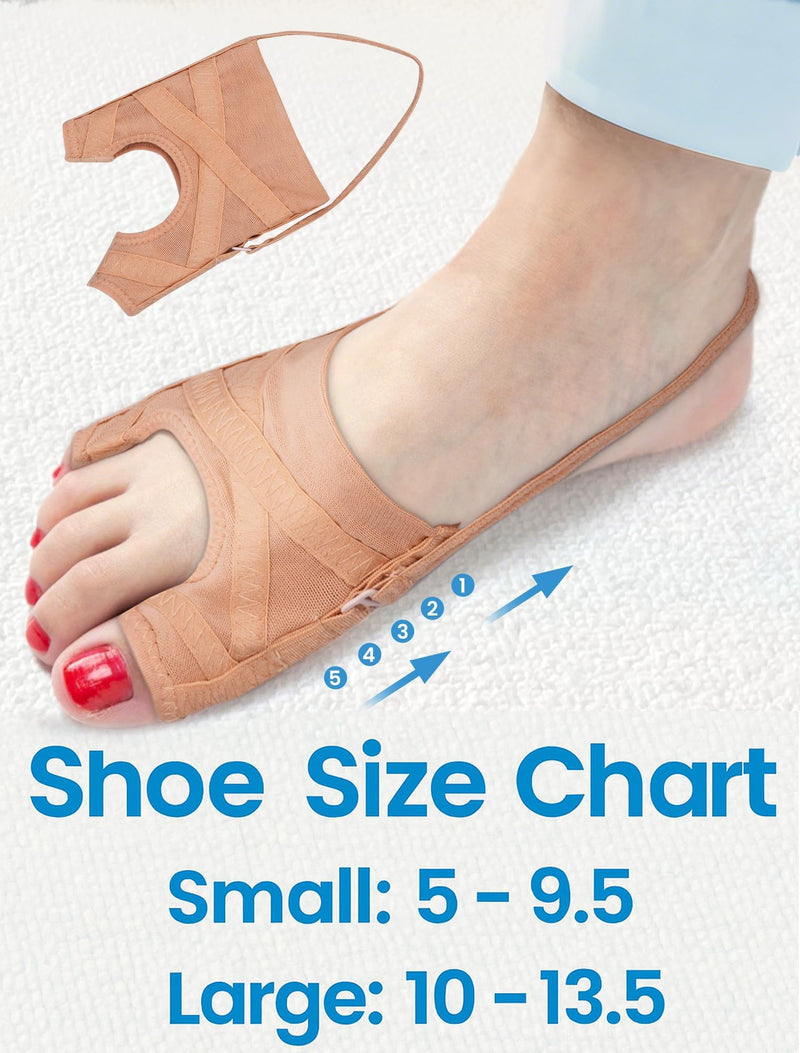 [Australia] - Bunion Corrector, Breathable Big Toe Straightener for Women and Men, Treatmedy Bunion Fix and Relief(1 Pair) Large 