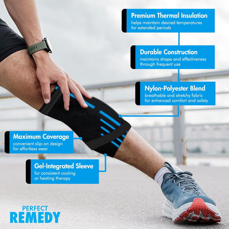 [Australia] - Perfect Remedy Freeze Sleeve - Hot & Cold Arm Ice Pack Wrap Compression - Tennis Elbow Cold Pack Compression for Support in Injuries - Ice Sleeve for Knee, Elbow (Large-X Large) Large-X Large 