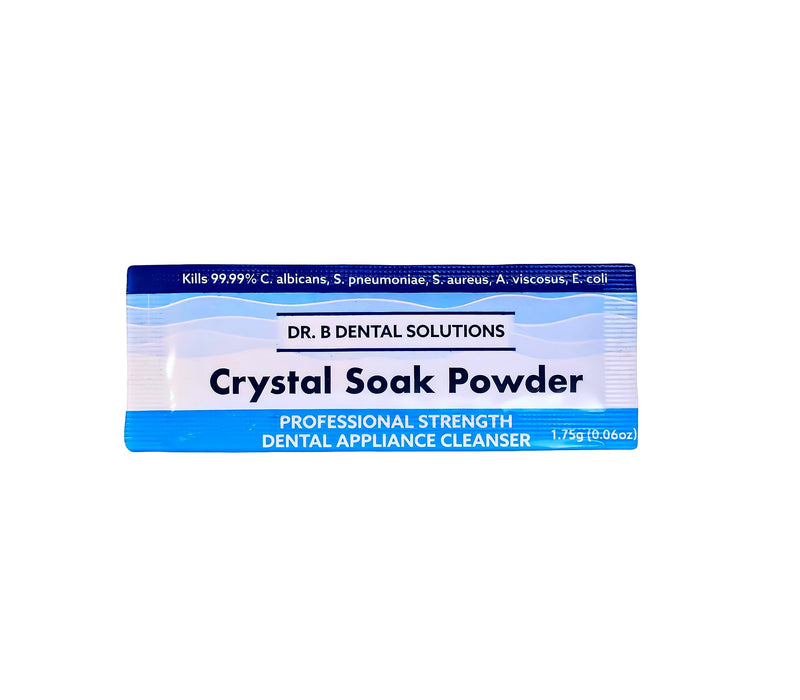 [Australia] - Dr. B Dental Solutions Powder Crystal Soak Cleanser, Ideal for Oral Appliances, Dentures, Night Guards, Retainers, Aligners, and Sleep Apnea Devices - 45 Packs Included (Single Pack) Single Pack 