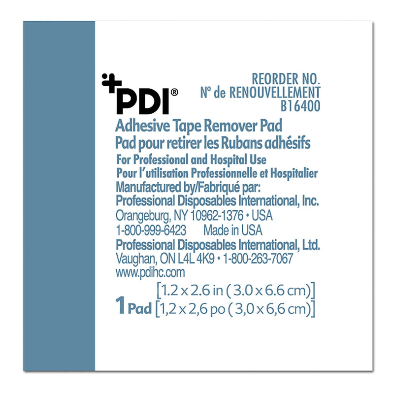 [Australia] - PDI Healthcare B16400 Adhesive Tape Remover Pad, 1.25" x 2.625" Size (Pack of 100) 