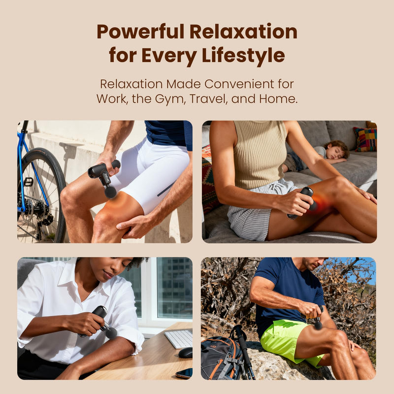 [Australia] - BOB AND BRAD Q2 Mini Massage Gun, Pocket-Sized Deep Tissue Massager Gun, Portable Percussion Muscle Massager Gun, Ultra Small & Quiet Muscle Massage Gun with Carry Case, Home Gym Travel, Black Q2 Mini (Black - Recovery Anywhere) 