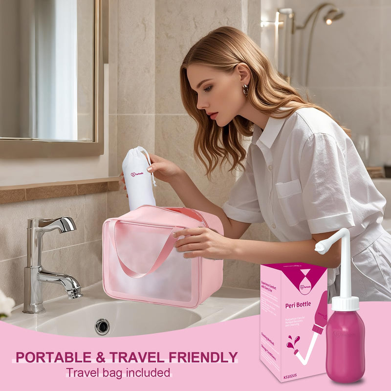[Australia] - Peri Bottle for Postpartum Care, Perineal Bottle for New Mom Postpartum Essential, 10 Oz Upside Down Peri Bottle for Postpartum Recovery, Portable Bidet for Women 