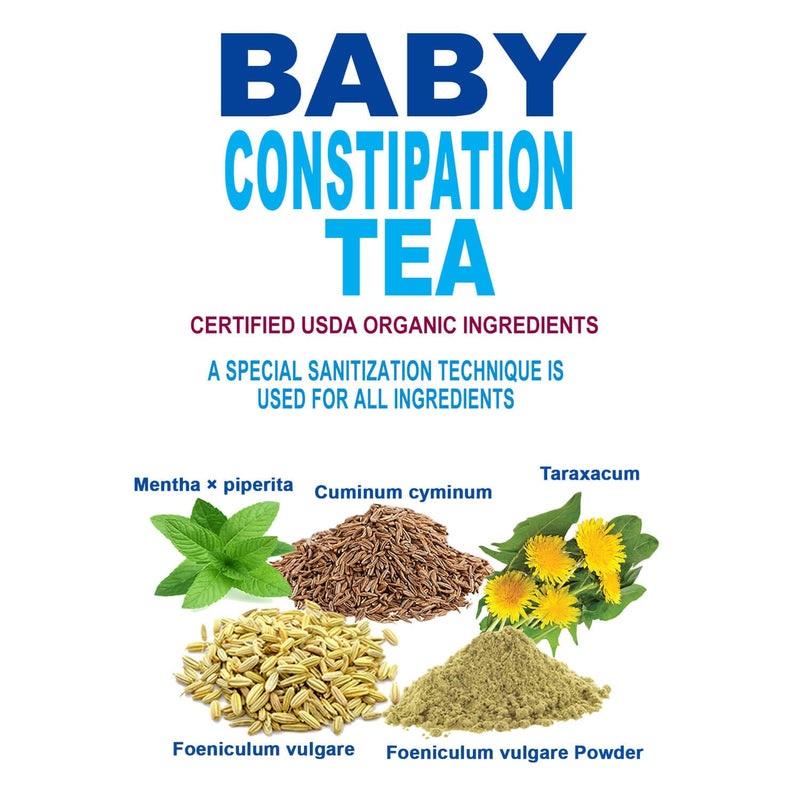 [Australia] - Secrets Of Tea Baby Constipation Relief Tea - Natural USDA Organic Caffeine Free - Tea for Baby Colic, Gas,and Acid Reflux - Up to 80 Servings -20 Count(1 Pack) 