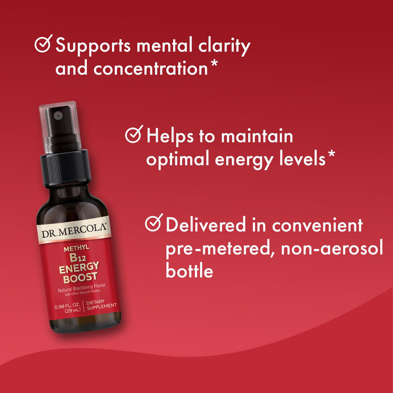 Vitamin B-12 Energy Booster, Natural Blackberry Flavour 25 ml
