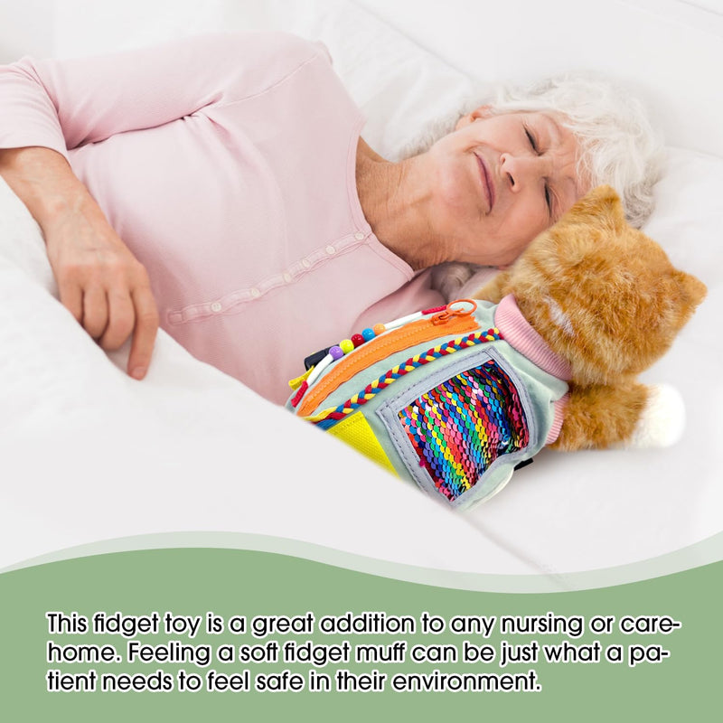 [Australia] - Fidget Blanket, Nesting Blanket for Dementia Sufferers, Seniors & Dementia Occupation Hands, Fidget Sensor Blanket for Dementia, Gift and Activities for Seniors with Alzheimer's or Dementia 