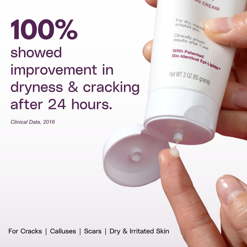Rapid Crack Repair Cream, 25% Urea with Lactic Acid, Restores Cracked Heels and Diabetic Feet, Post-Surgery Scar Care, Fragrance-Free Barrier Cream, 3 oz 1