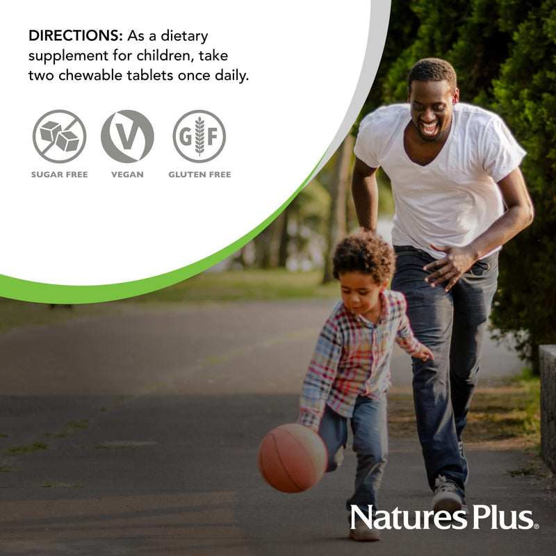 [Australia] - Natures Plus Animal Parade Sugar-Free Children's Vitamin C, Natural Orange Juice Flavor - 90 Chewable Animal Shaped Tablets - Immune Support - Gluten Free - 45 Servings 1 