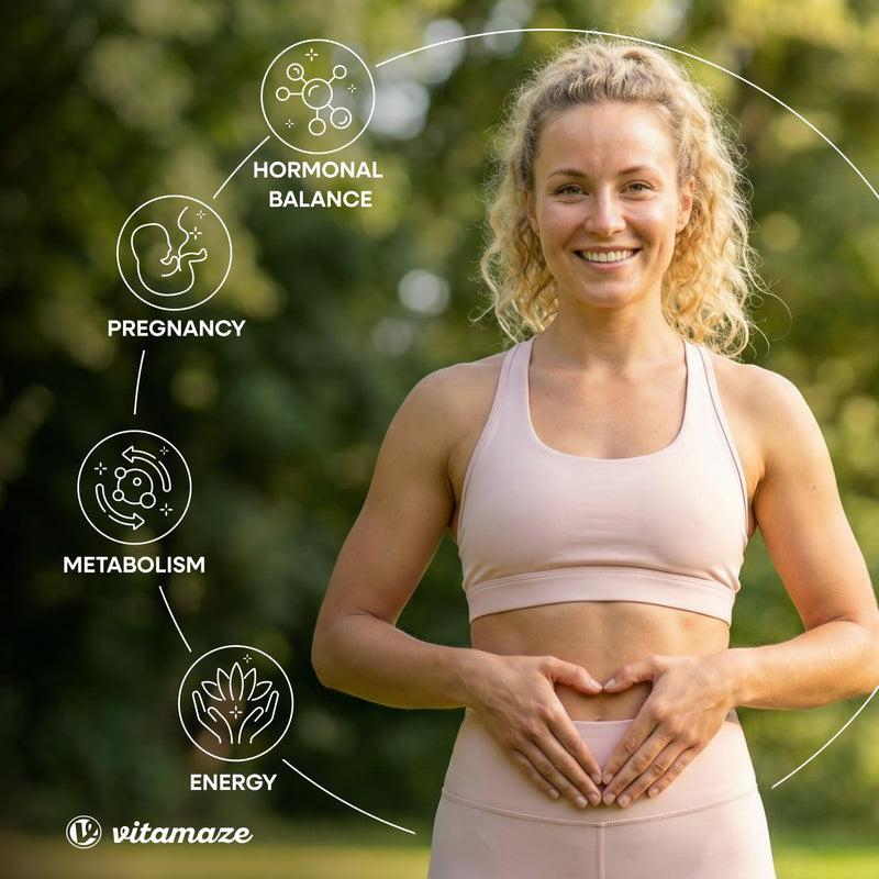 Inositol Complex 240 Capsules for 80 Days, 2100mg Myo-Inositol + D-Chiro-Inositol with Vitamin B6, Folic Acid & Chromium - Vegan, No Additives. Made in Germany