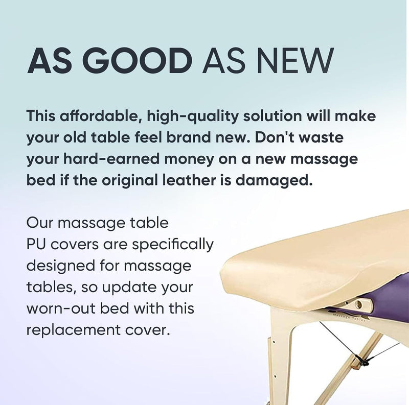 [Australia] - Vinyl Massage Table Protector Cover Fitted (Black) Black 