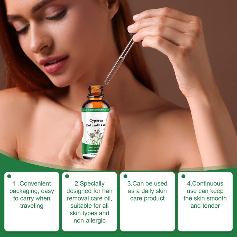 [Australia] - 1 Pcs Cyperus Rotundus Oil Cyperus Oil Cyperus Rotundus Cyperus Rotundus Oil Cyperus Oil for Hair Removal Cyprus Oil Reduces Hair Growth on the Body Suitable for All Skin Types 60 ml 