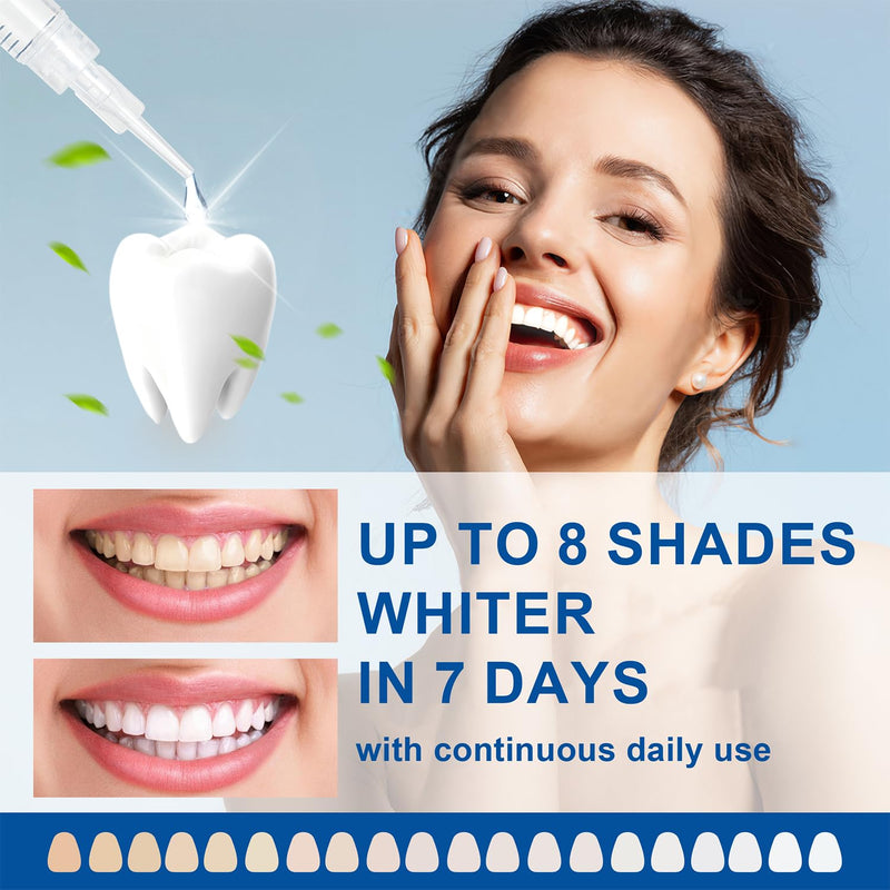 LUCKIN SMILE 10-Pack 44% Teeth Whitening Gel Refills, 44% Carbamide Peroxide Gel, Sensitive Teeth Whitening, 3ML Whitening Gel Syringes for Teeth Whitening Kits Trays, 60 Whitening Treatments