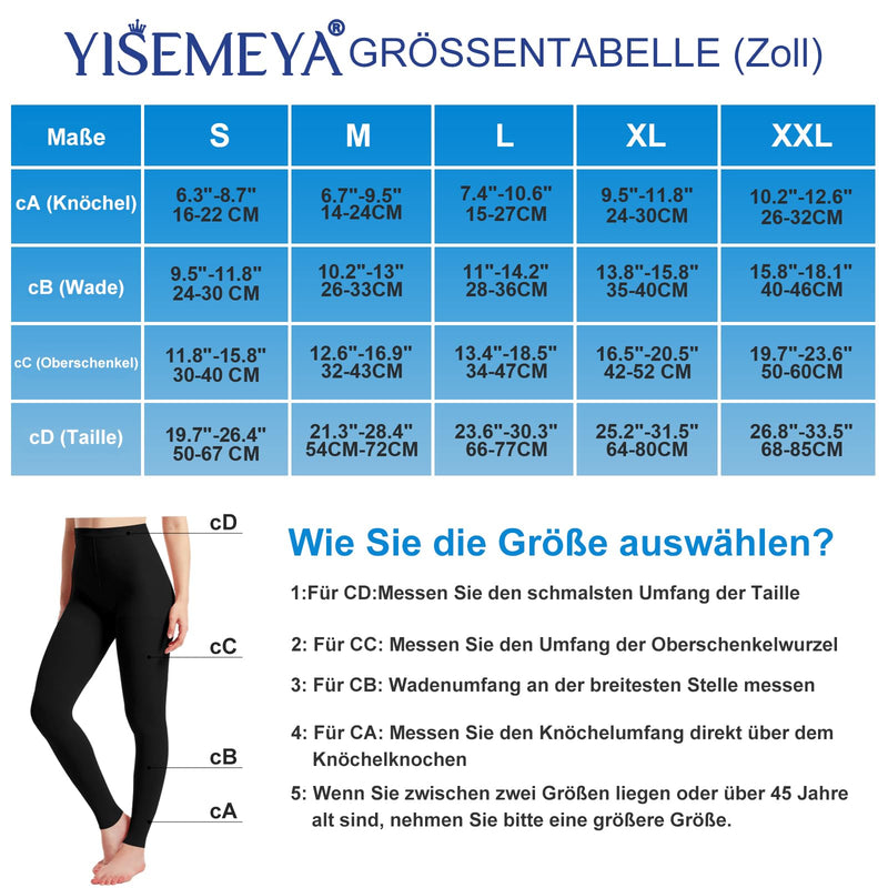 [Australia] - Medical compression stockings for women and men 20-30 mmHg, progressive support tights, opaque toe-free compression trousers class 2, suitable for varicose vein edema, TVT M black 