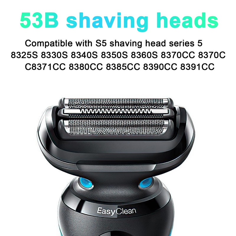 [Australia] - 53B shaving heads series 5, S5 shaving head replacement part for series 5 compatible with razors men 5 and 6 series 5018S 5049S 5762 5764 6075CC 6020S 6040CS series 5 53b 