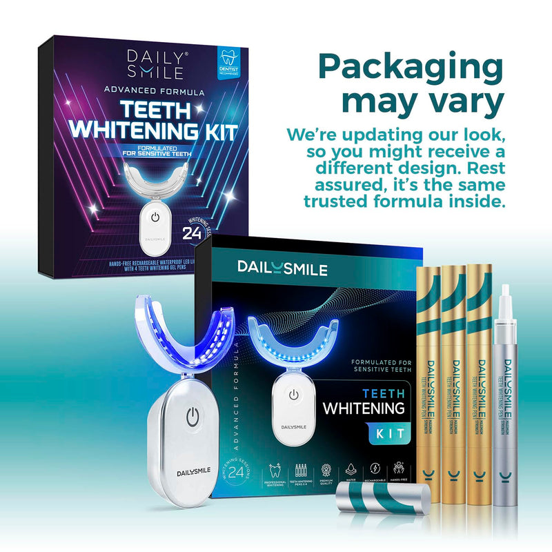 [Australia] - Teeth Whitening Kit with LED - Formulated for Sensitive Teeth, Hands-Free, Waterproof LED Light and 4 Gel Pens, Instant Results 1 Count (Pack of 1) Teeth Whitening Kit With Led Light 