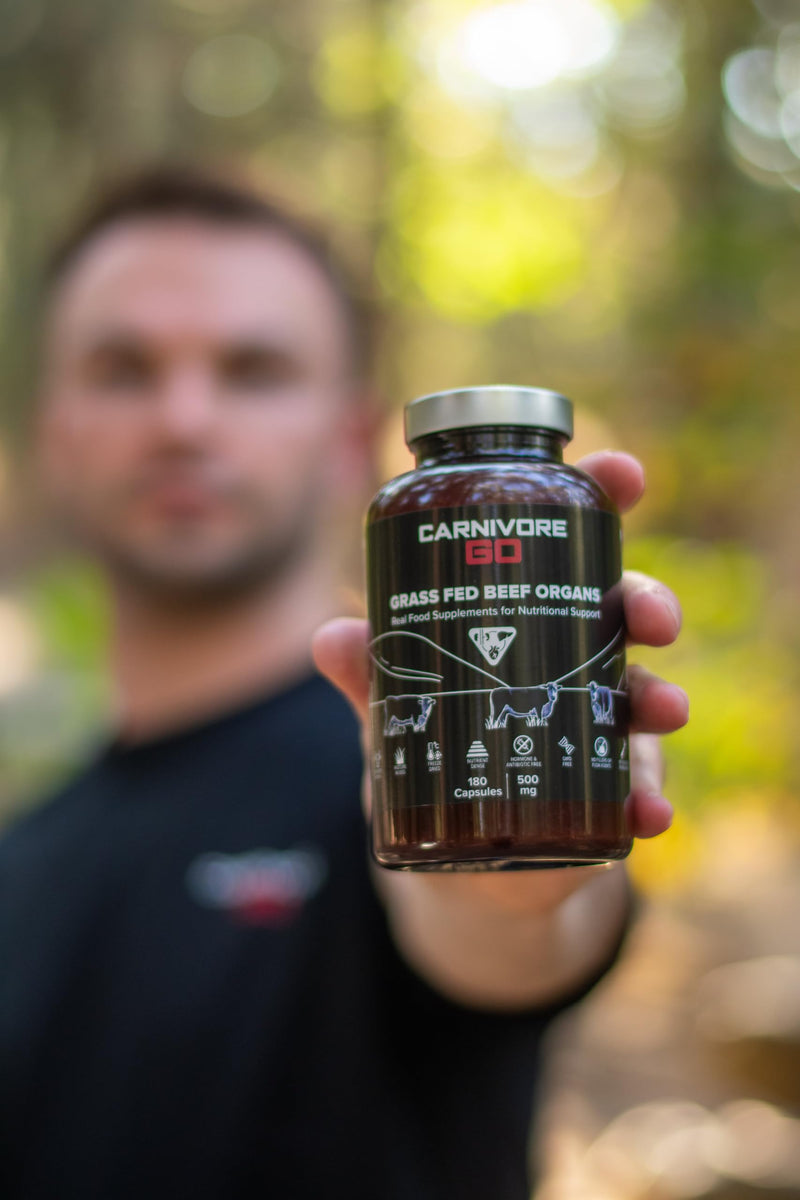 100% Grass Fed Beef Organ Supplements (Liver, Heart, Kidney), 180 x 500mg, Desiccated Beef Organs Capsules - Pasture Raised, High Protein - Ancestral Nutrition - UK Made, No GMO, Hormones, Antibiotics 1