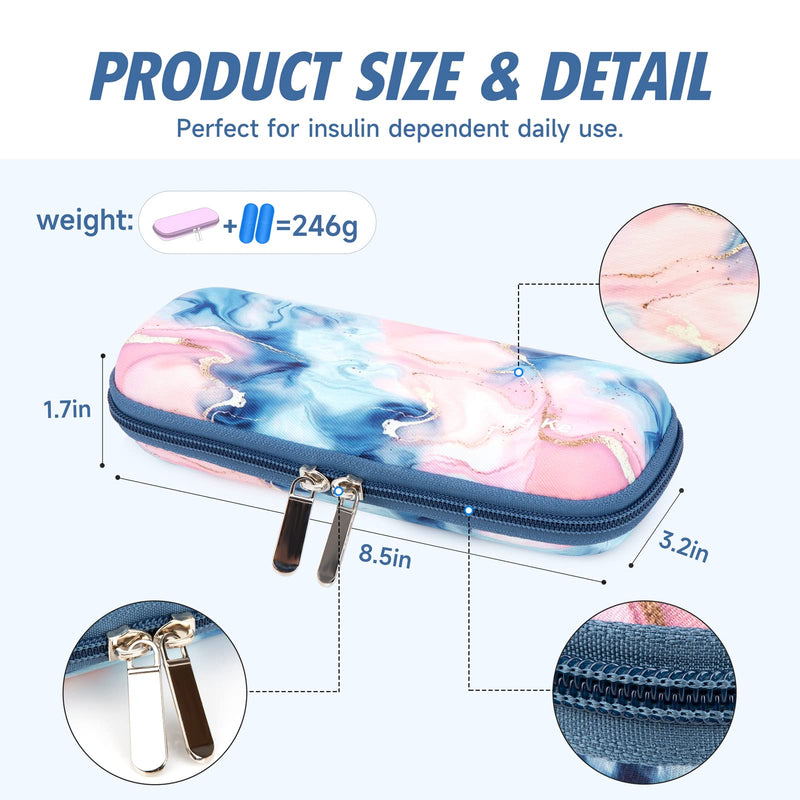 [Australia] - YOUSHARES Insulin Cooler Travel Case with 2 TSA Approved Ice Pack - Diabetic Carrying Cooling Bag for Insulin Pen and Diabetic Supplies Handy Medication Insulated (Quicksand Pink) 01 Quicksand Pink 