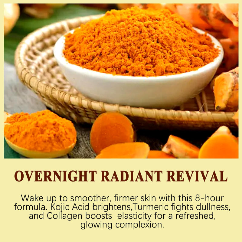 Turmeric Vitamin C Collagen Overnight Wrapping Peel Off Mask with Retinol for A Clear, Dewy, Radiant Complexion Against Roughed & Stressed & Saggy Skin, Anti-Aging/Wrinkles/Fine Lines, 2.53 Oz/75 ML 2.53 Ounce (Pack of 1)