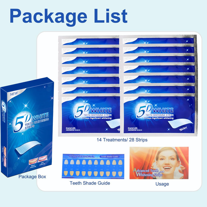 [Australia] - Teeth Whitening Strips Kit, 28 Pieces White Strips for Non Sensitive Tooth, Trras Bandas Blanqueadoras De Dientes, Wine White Wipes for Teeth to Remove Coffee Smoking Soda Stain - 14 Treatment 