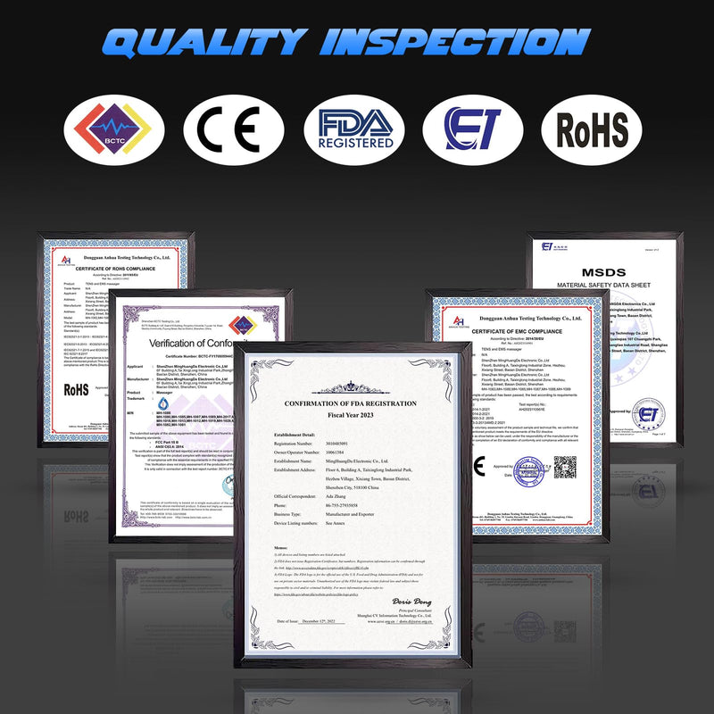 FDA Cleared - MHD TENS Muscle Stimulator - Dual TENS & PMS Functions, 12 Programs for Easy Abs Muscle Stimulation and Activation, Home Gym Use Blue