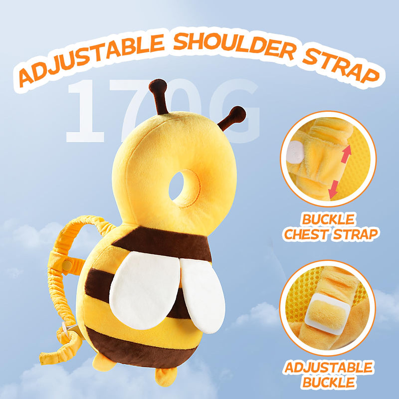 [Australia] - Baby Head Protector Backpack: Alarm Function,Adjustable and Ultra-Light(Bee) Bee 