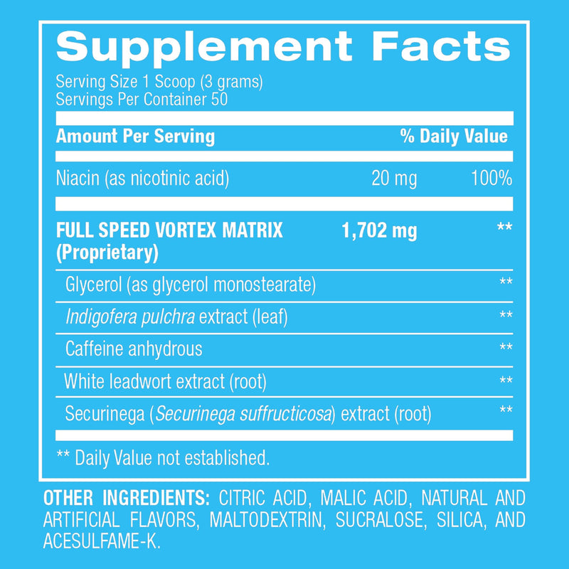 BPI Sports 1.M.R Vortex Pre Workout Powder – High Stim Preworkout for Men & Women with Glycerol, Caffeine, Niacin, and Herbal Extracts – Energy, Focus & Endurance – Power Juice – 50 Servings Fruit Punch Flavor