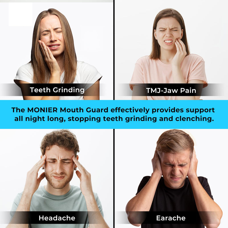 [Australia] - Mouth Guard for Grinding Teeth at Night | Dental Night Guard for Clenching & Better Sleep | 4 Moldable Mouthguards with 12 Cleansing Tablets 