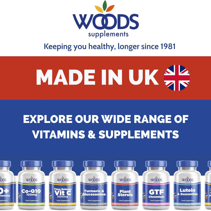 Magnesium 150mg (90 Tablets) from Woods Supplements | Magnesium contributes to Normal Muscle Function and Healthy Bones | Suitable for Vegetarians & Vegans 90