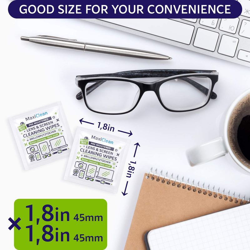 [Australia] - MAXI CLEAN glasses cleaning cloths - 440 glasses cleaning cloths moist - glasses cleaner wet wipes for glasses, laptop and PC screens, binoculars, optical lenses, watch glasses 