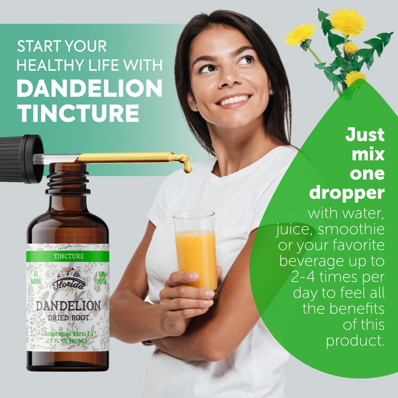 [Australia] - Dandelion Root Tincture Organic Dandelion Extract (Taraxacum Officinale) Health Supplement, Non-GMO in Cold-Pressed Organic Vegetable Glycerin 2 oz, 685 mg 